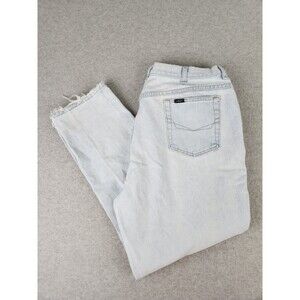 Vtg Chic Faded Acid Washed Jeans Mom‎ High Waist Straight Womens Plus Petite 22